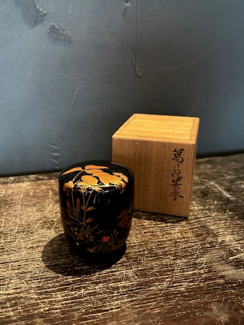 葛乃花景棗 小島漆壺斎作
