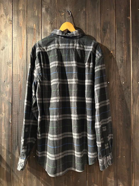 メンズヴィンテージ シャツ【Eddie Bauer】チェック ブラック