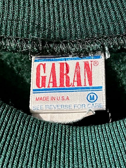 メンズヴィンテージ スウェット【GARAN】フロントデザイン グリーン