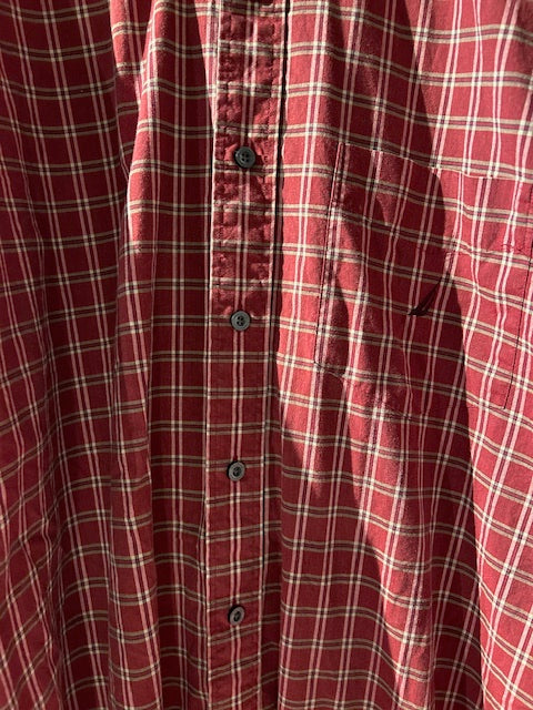 メンズヴィンテージ シャツ【NAUTICA】チェック レッド