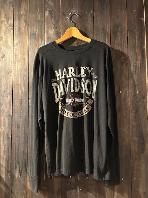 メンズヴィンテージ Tシャツ【HARLEY‐DAVIDSON】ロゴデザイン ブラック