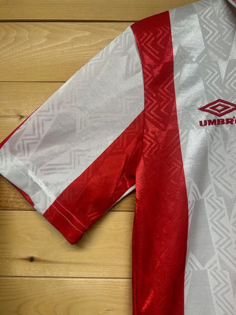 メンズヴィンテージ シャツ 【UMBRO】 ゲームシャツ レッド×ホワイト