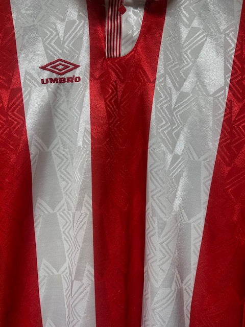 メンズヴィンテージ シャツ 【UMBRO】 ゲームシャツ レッド×ホワイト