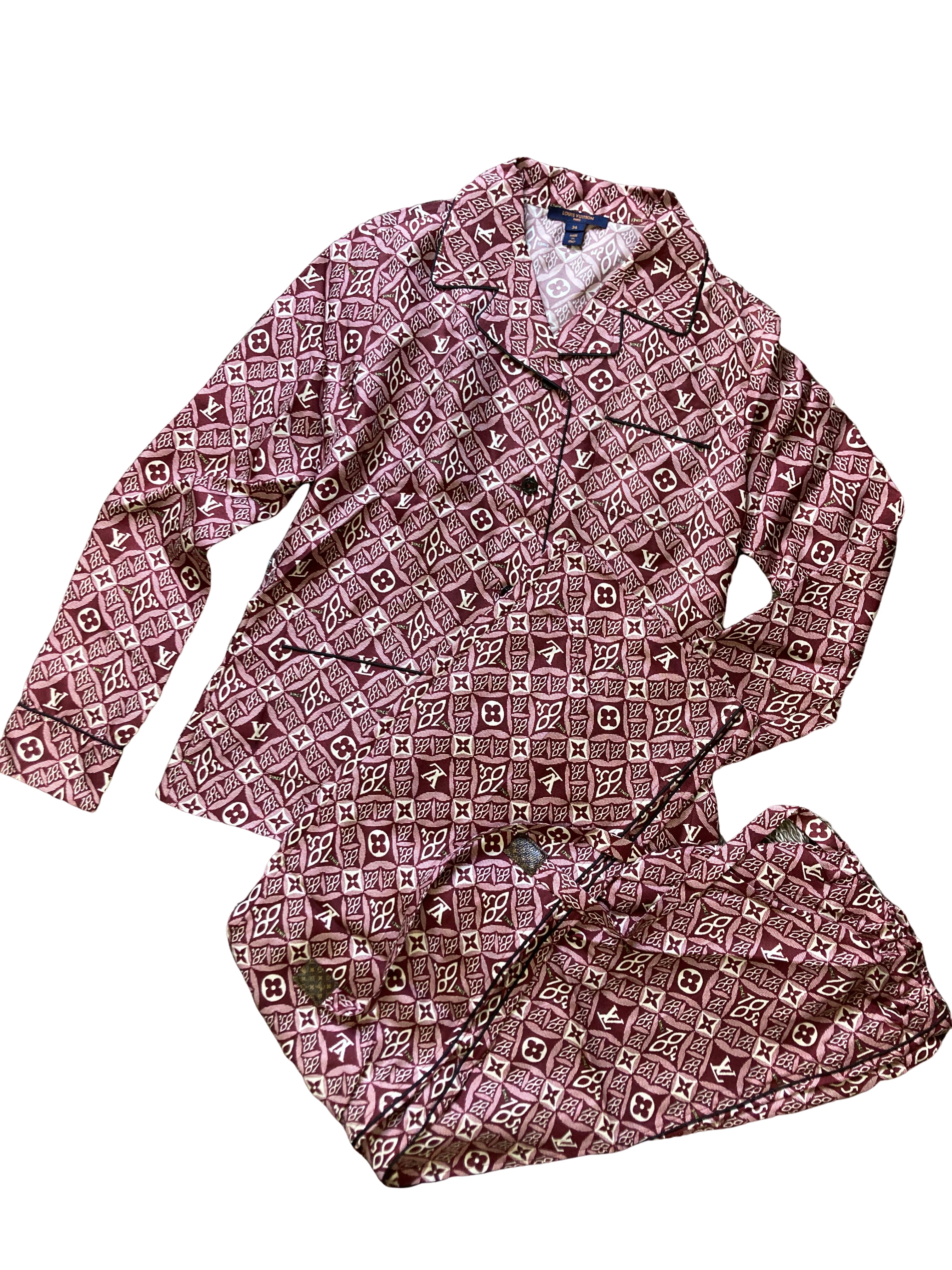 ルイ・ヴィトン シルク ロング スリーブ セットアップ