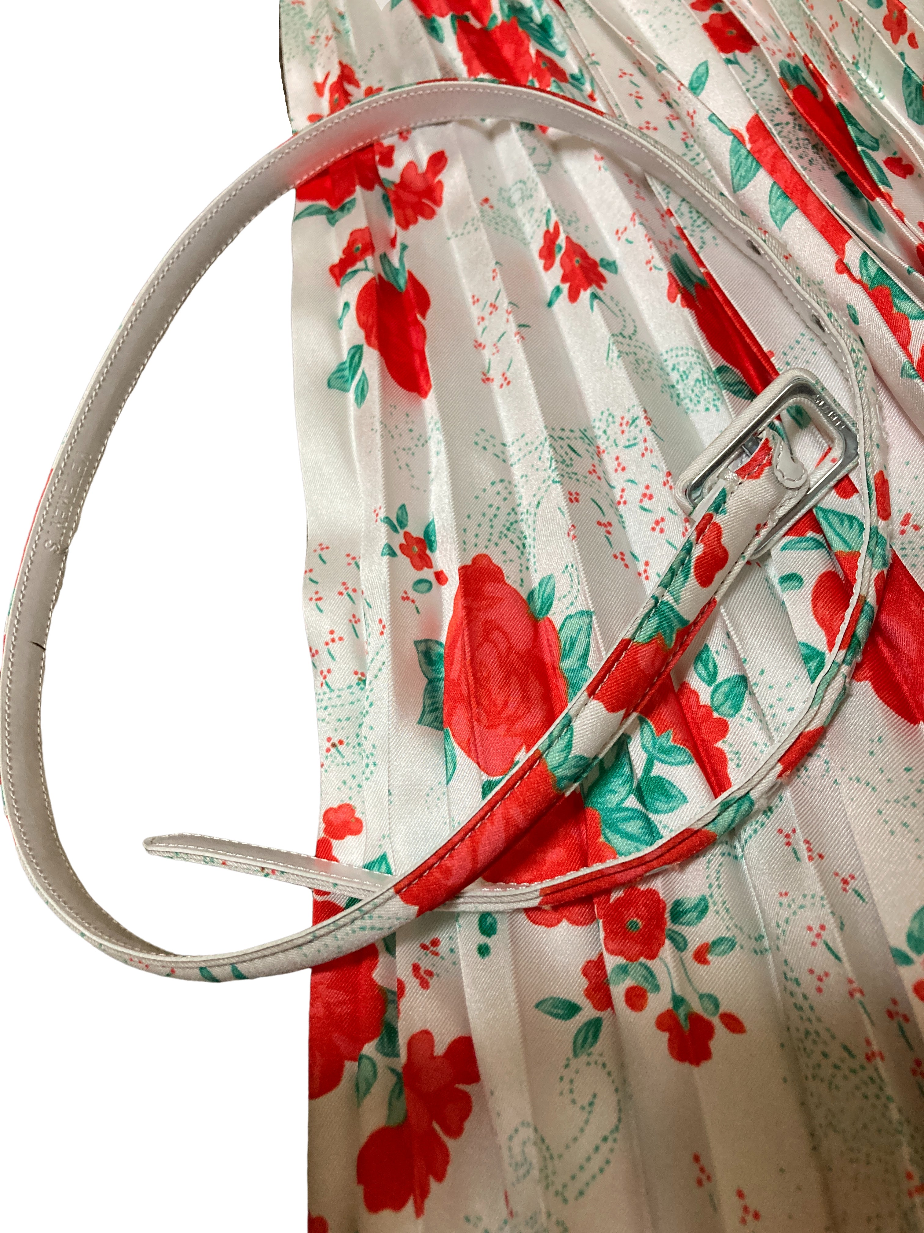 ヴェトモン プリーツ 花柄ワンピース