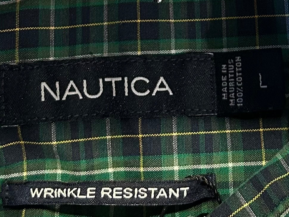 メンズヴィンテージ シャツ【NAUTICA】チェック グリーン