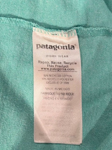 メンズヴィンテージ 長袖Tシャツ【Patagonia 】バックデザイン ブルー
