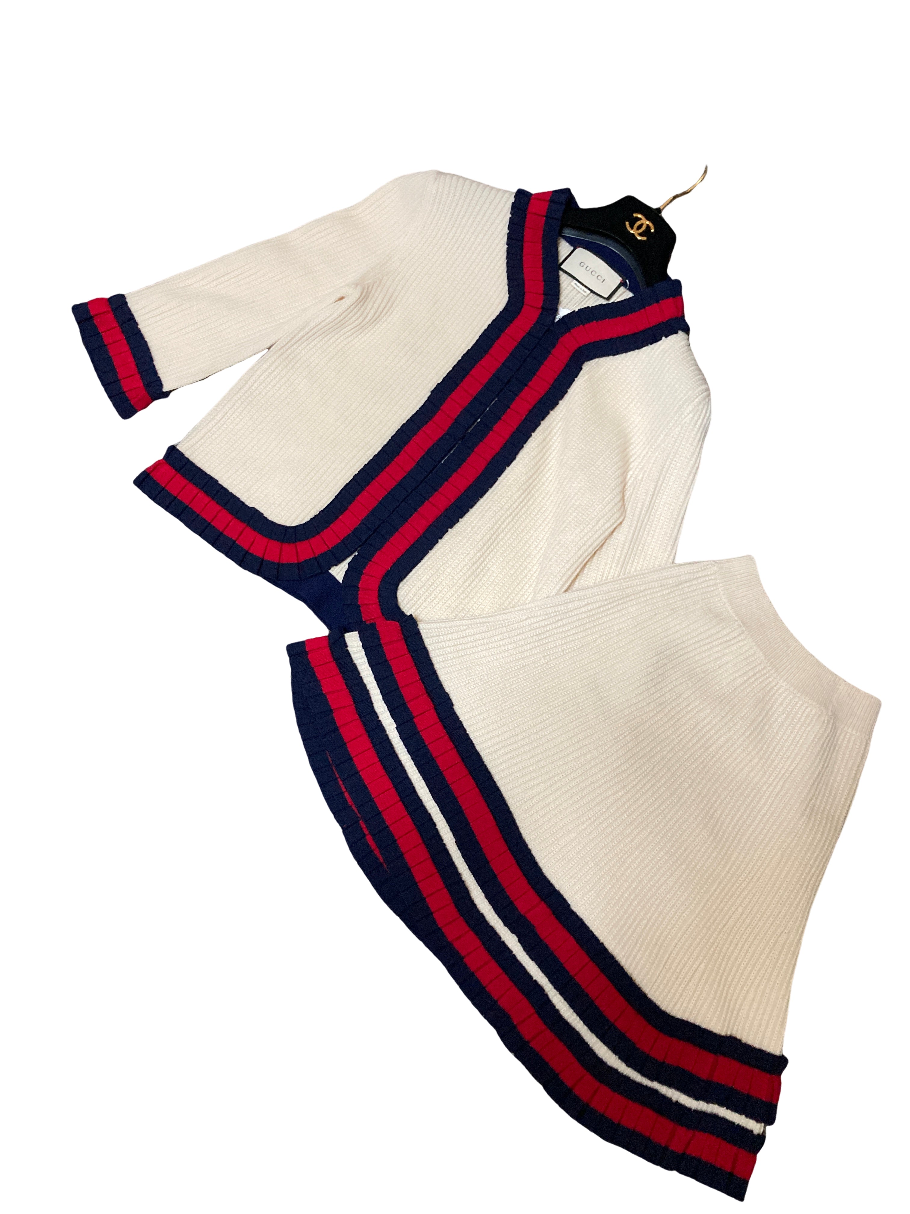 グッチ セットアップ ニット ジャケット スカート