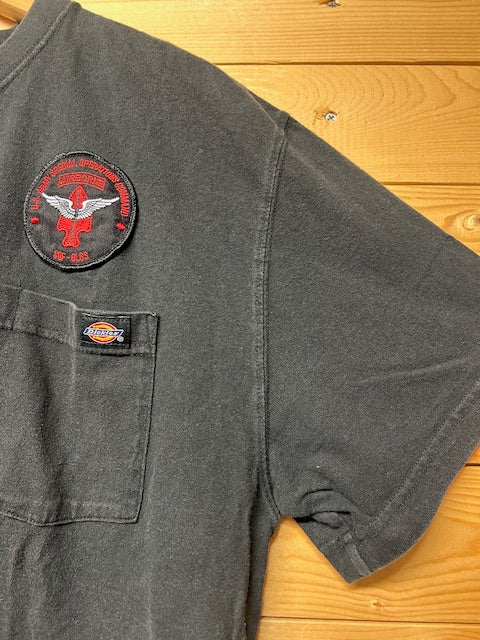 メンズヴィンテージ Tシャツ 【Dickies】ワッペン ブラック