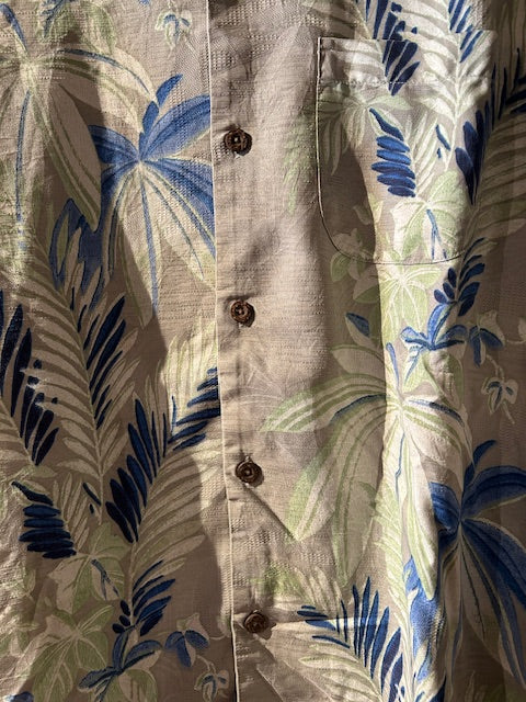 メンズヴィンテージ アロハシャツ 【Tommy Bahama】ヤシ ベージュ