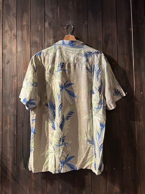 メンズヴィンテージ アロハシャツ 【Tommy Bahama】ヤシ ベージュ