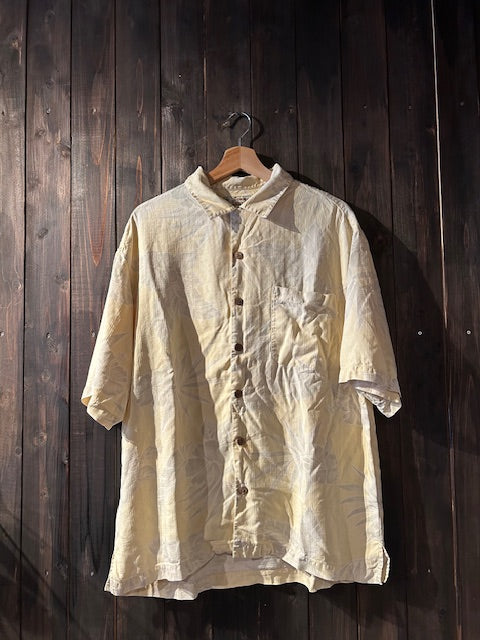 メンズヴィンテージ アロハシャツ 【Tommy Bahama】ハイビスカス イエロー