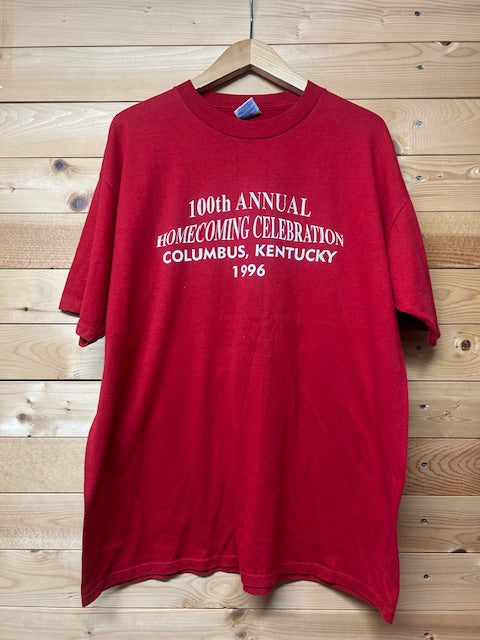 メンズヴィンテージ Tシャツ 1996年 第100回ホームカミング 記念 レッド