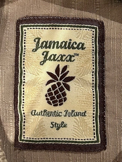 メンズヴィンテージ アロハシャツ 【Jamaica jaxx】幾何学模様 ベージュ