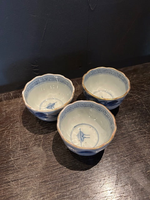伊万里 金彩 輪花口 蕎麦猪口