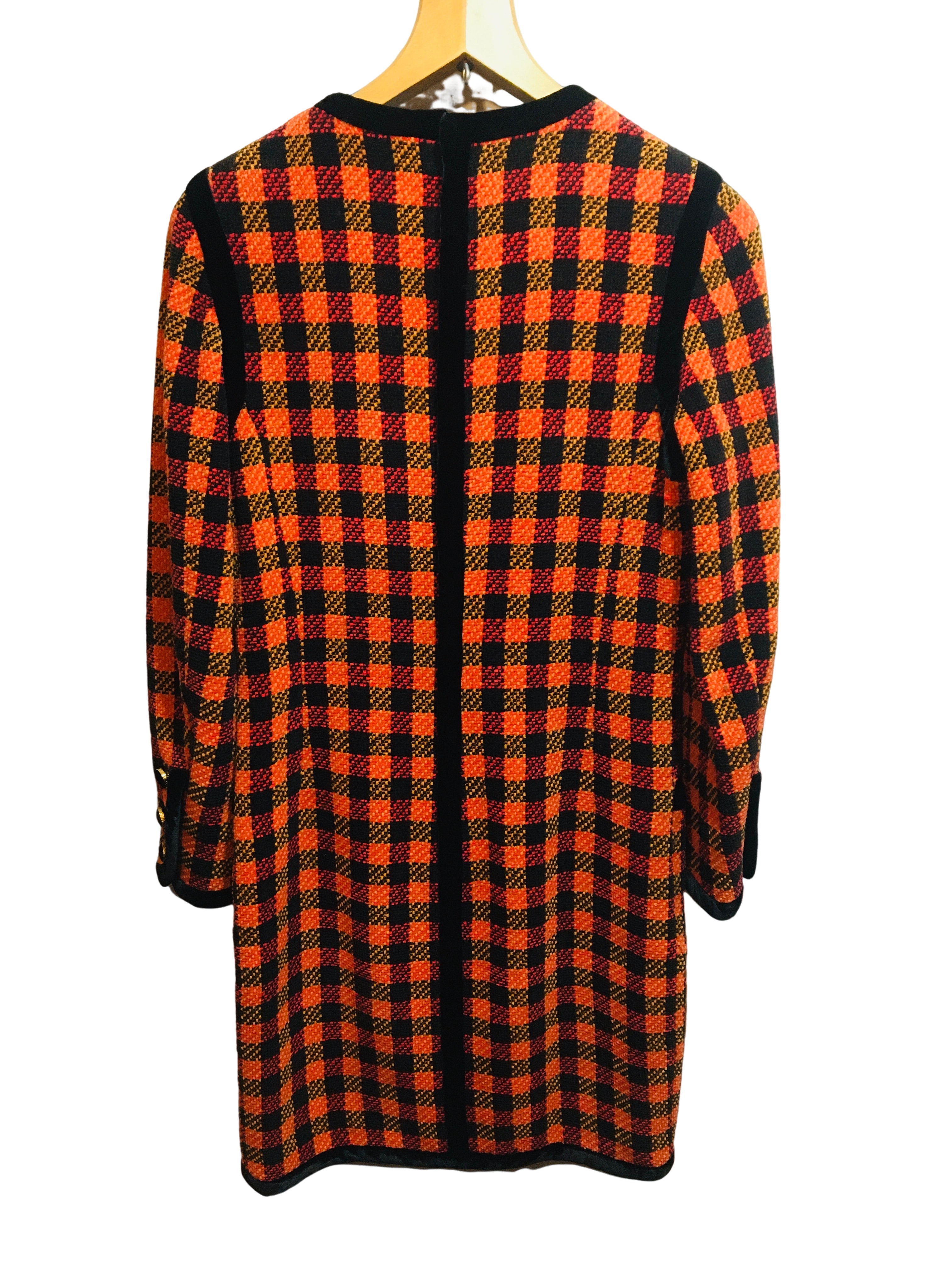 シャネル ツイードワンピース チェック柄