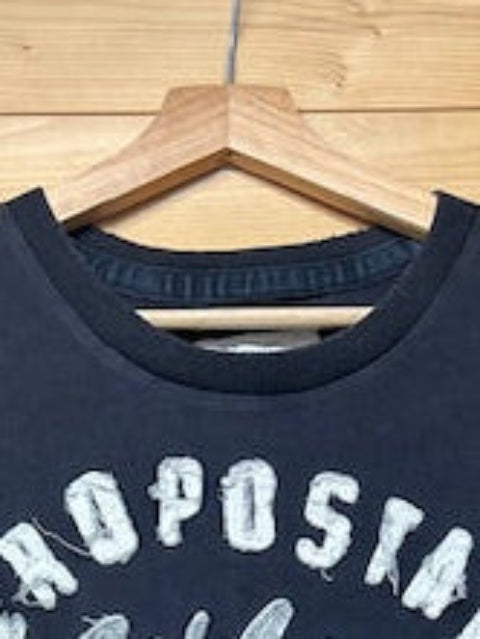 メンズヴィンテージ Tシャツ 【Aeropostale】ダメージ加工 ロゴ ブラック