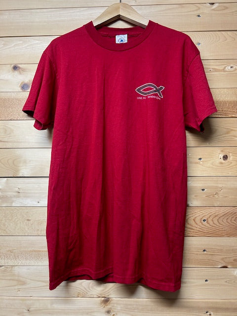 メンズヴィンテージ Tシャツ 【DELTA】フィッシュ レッド