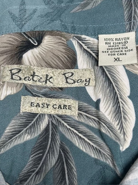メンズヴィンテージ アロハシャツ 【Batik Bay】ボタニカル ブルー
