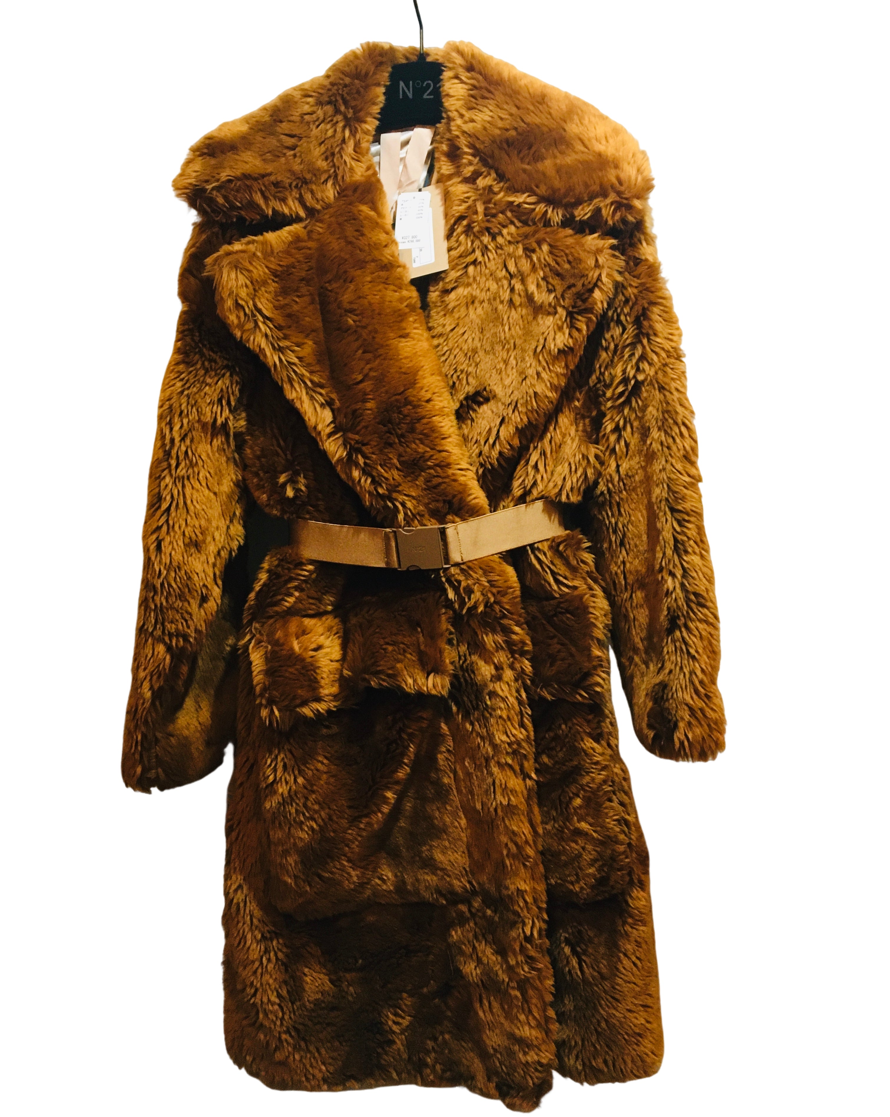 ヌメロヴェントゥーノ ファー コート ベルト付き