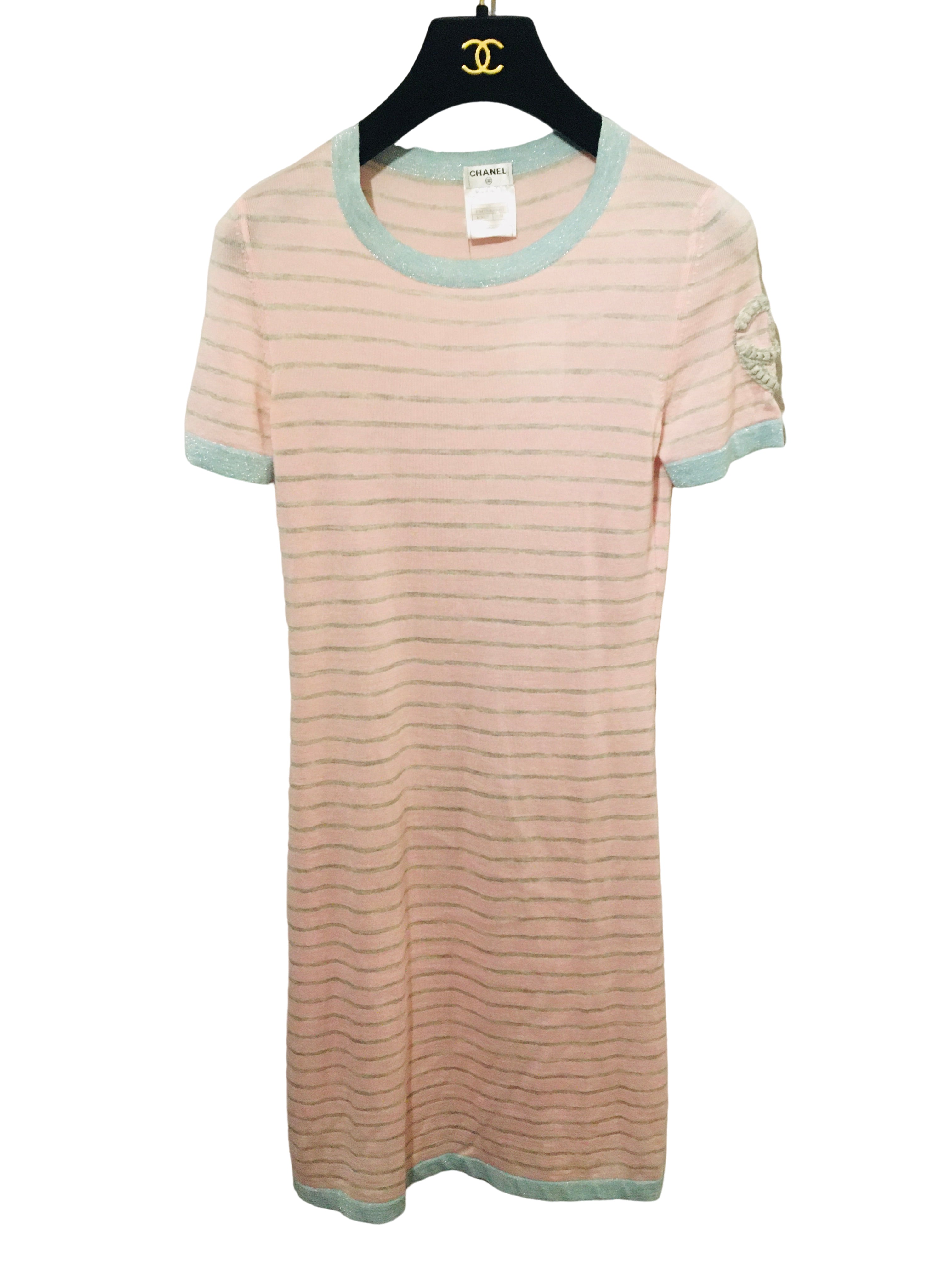 シャネル ボーダーニット ワンピース
