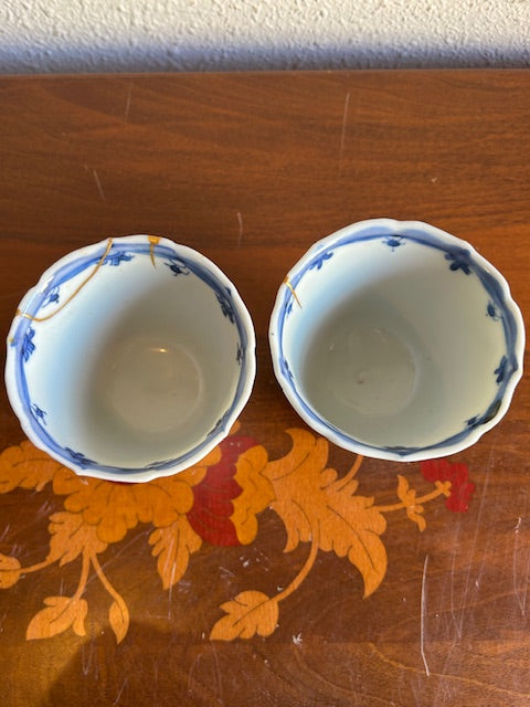 伊万里焼 金継ぎ 輪花 蕎麦猪口
