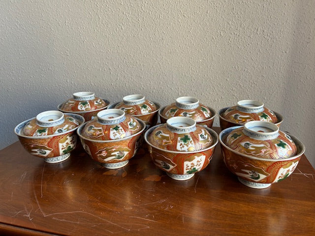伊万里 錦手 蓋物茶碗