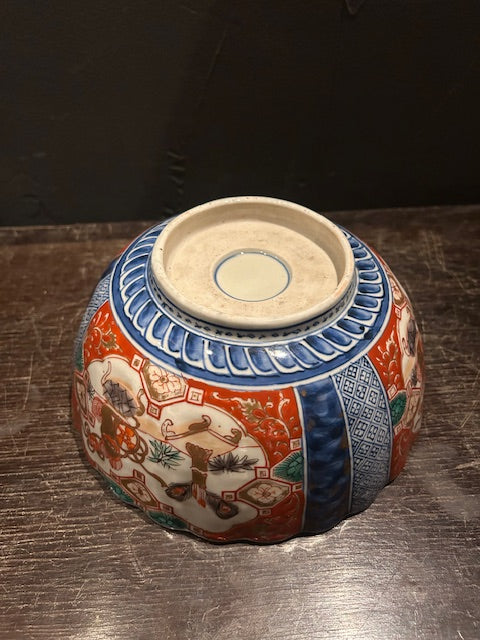 伊万里 菊型錦手 丼鉢