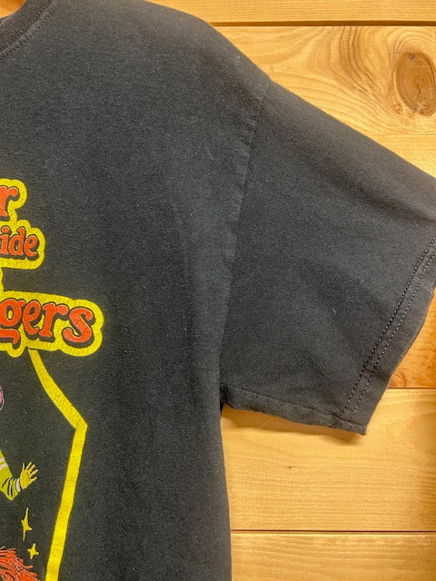 メンズヴィンテージ Tシャツ 【ハロウィングラフィック / Never Accept a Ride from Strangers】ブラック