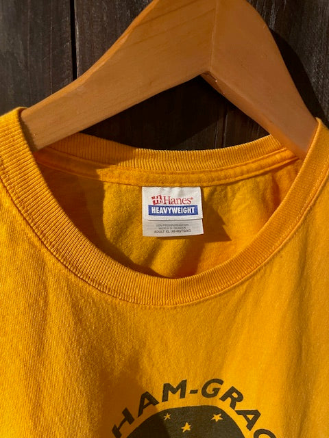 メンズヴィンテージ Tシャツ 【Hanes ロケットロゴプリント 】 オレンジ