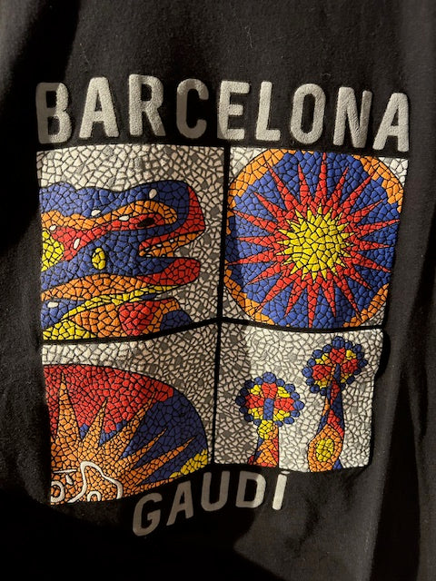 メンズヴィンテージ Tシャツ 【SAFON / バルセロナ GAUDI】ブラック
