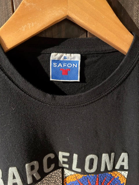 メンズヴィンテージ Tシャツ 【SAFON / バルセロナ GAUDI】ブラック