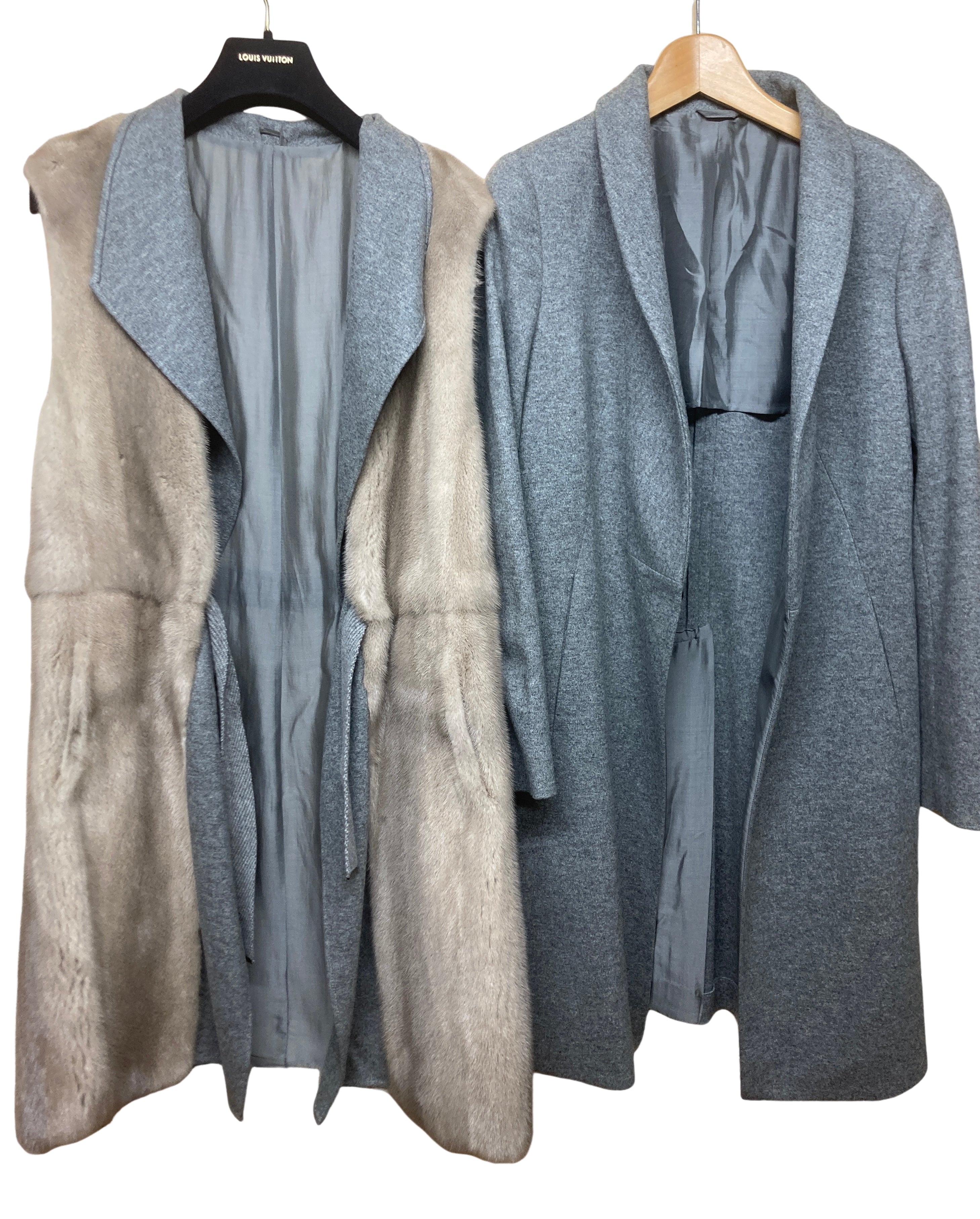 ブルネロクチネリ ミンク カシミヤ ロングベスト カラーコート 2点セット