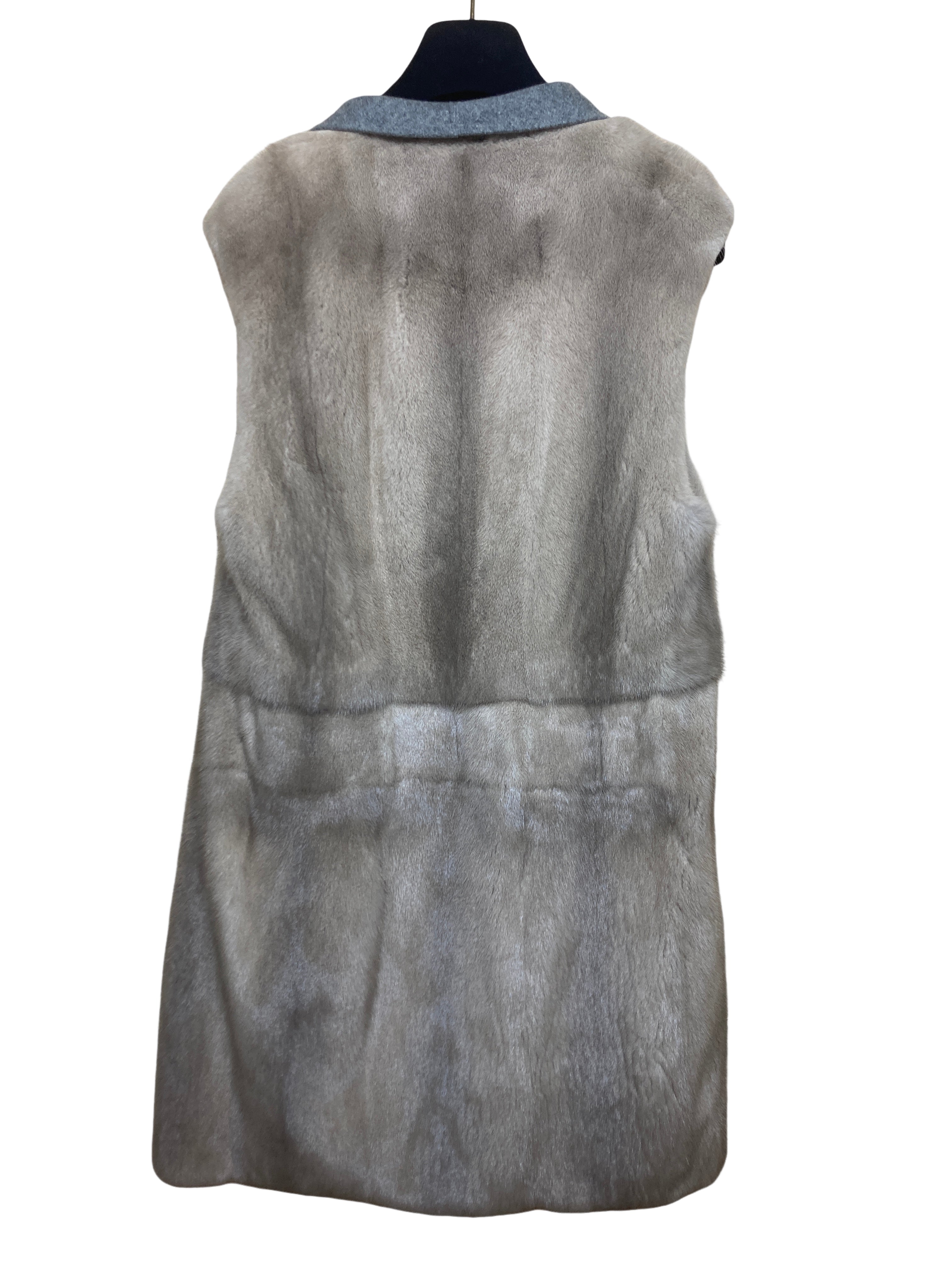 ブルネロクチネリ ミンク カシミヤ ロングベスト カラーコート 2点セット