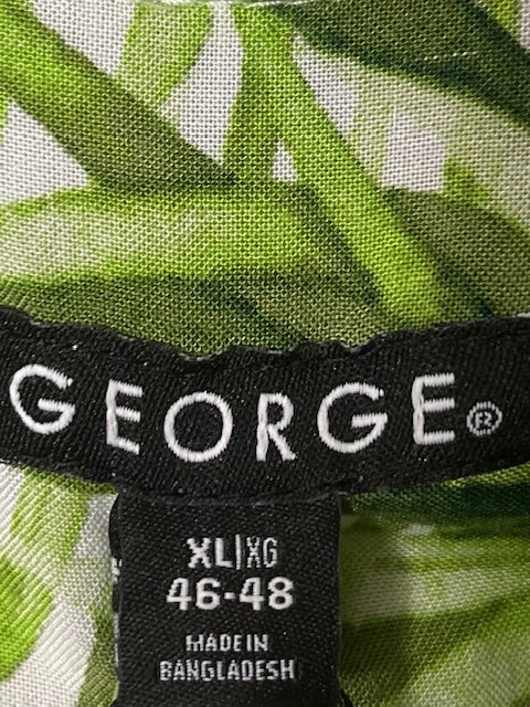メンズヴィンテージ アロハシャツ 【GEORGE】ヤシ グリーン