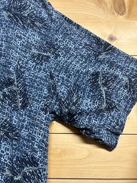 メンズヴィンテージ アロハシャツ 【GEOFFREY BEENE】総柄 ネイビー
