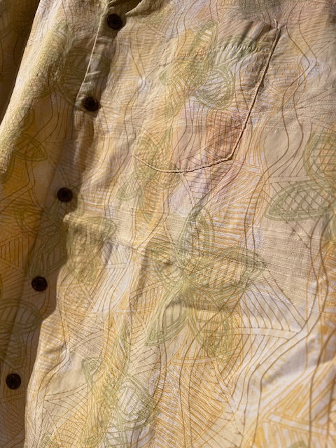 メンズヴィンテージ アロハシャツ 【Tommy Bahama】総柄 イエロー