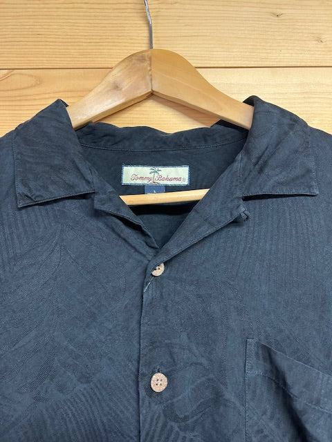 メンズヴィンテージ アロハシャツ 【Tommy Bahama】総柄 ブラック