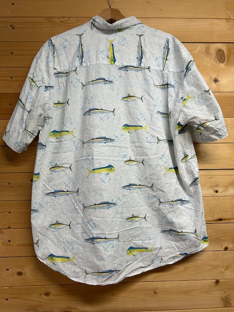 メンズヴィンテージ アロハシャツ 【GUY HARVEY】フィッシュ ホワイト