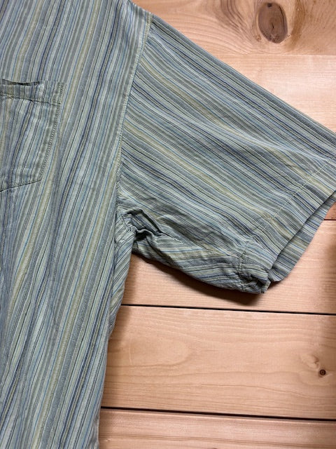 メンズヴィンテージ アロハシャツ 【Tommy Bahama】ストライプ グリーン