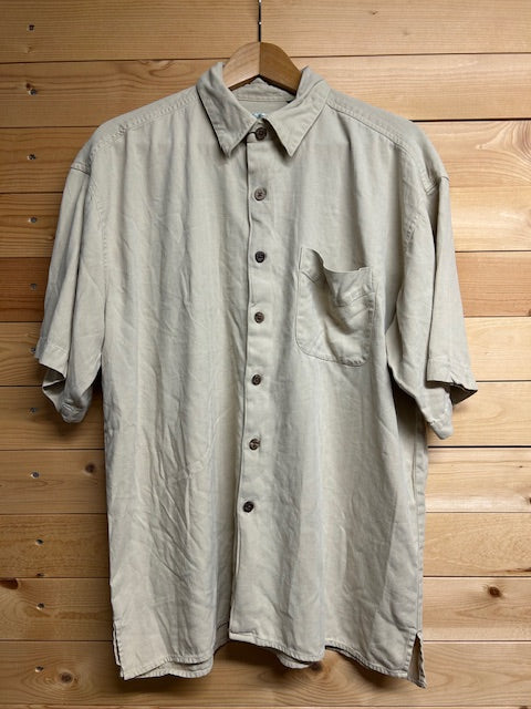 メンズヴィンテージ アロハシャツ 【Vintage Silk】無地 ベージュ