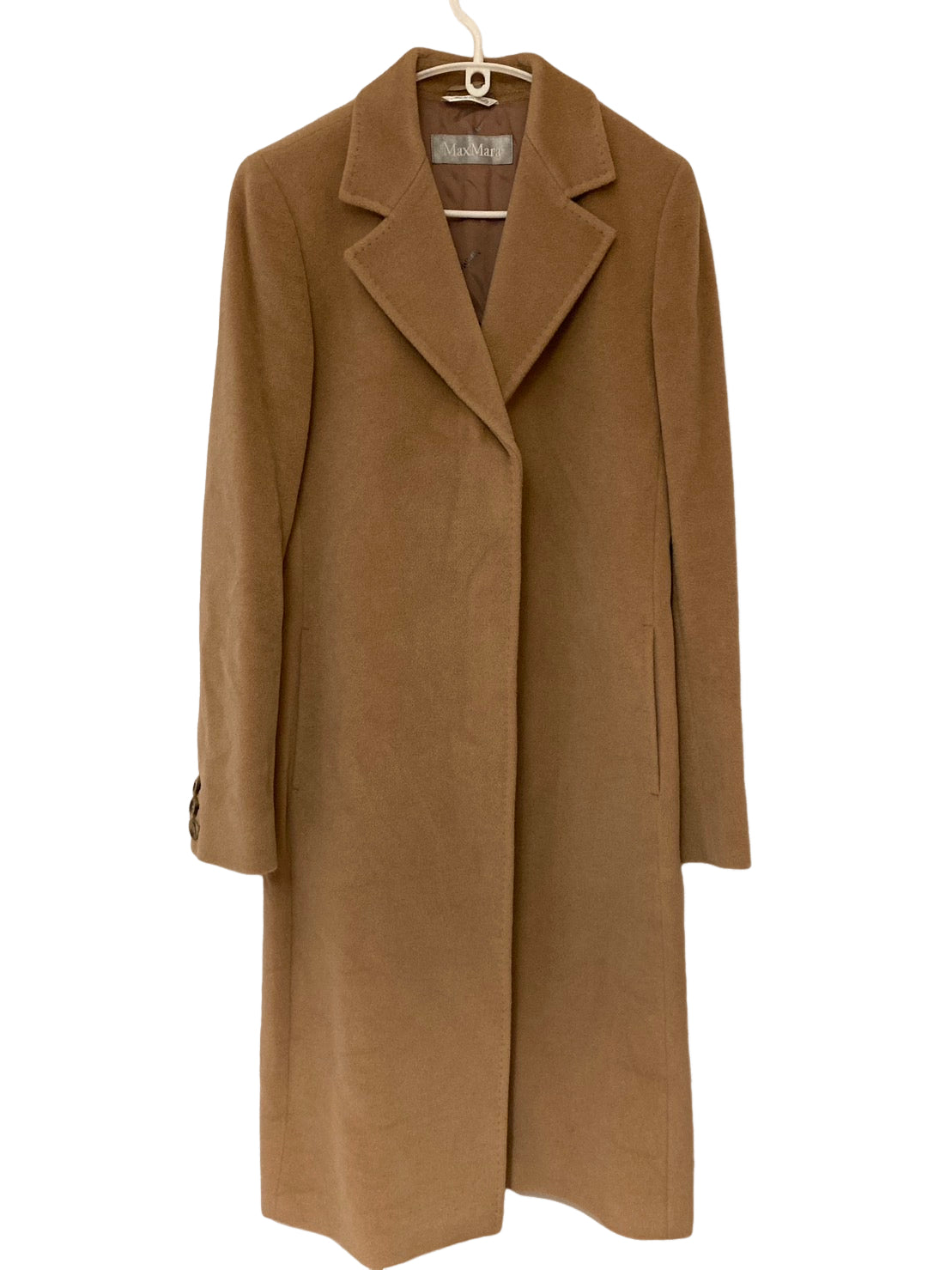 マックスマーラ 白タグ ロングコート 42 キャメルコート MaxMara ...