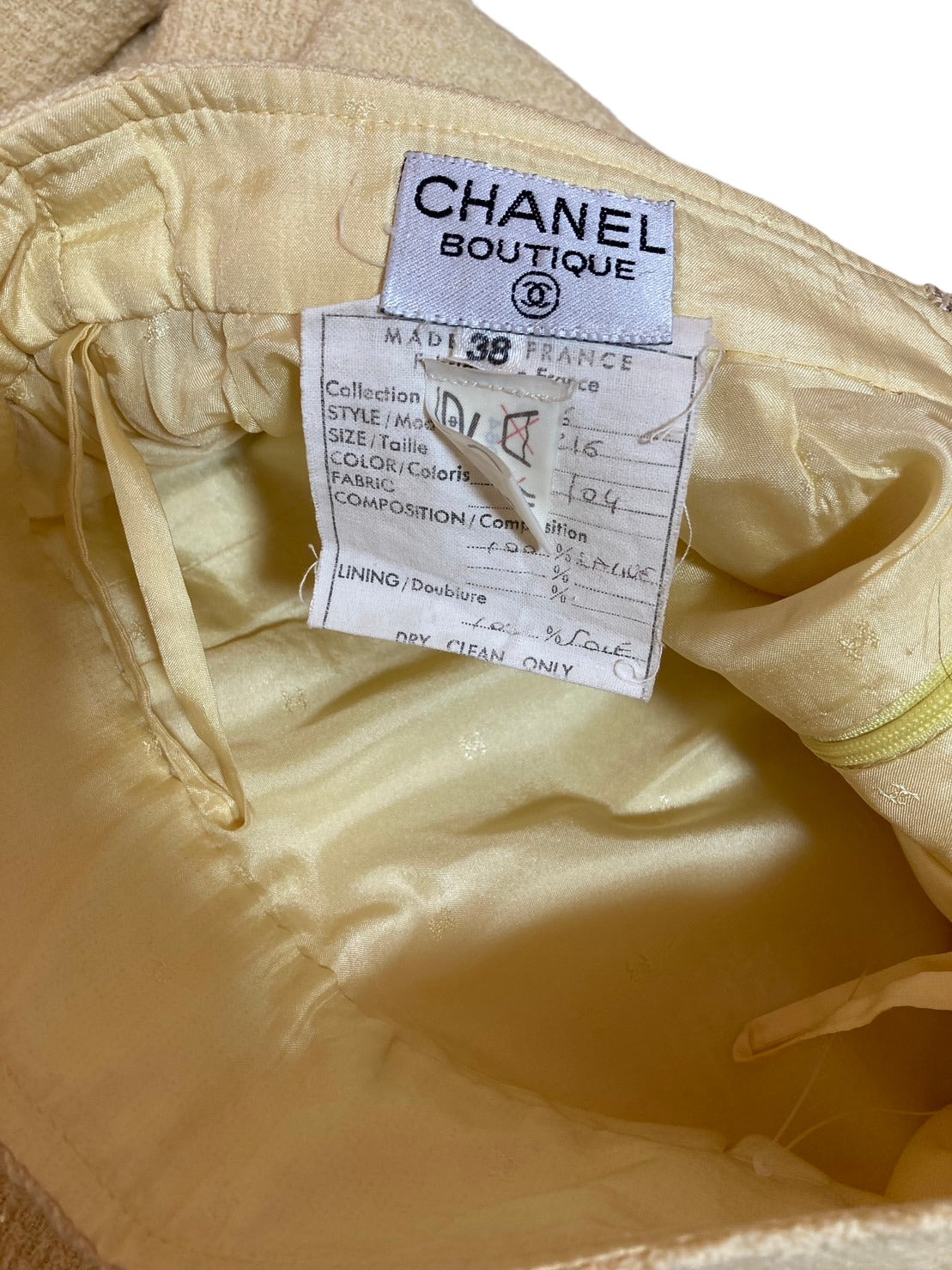 シャネル ヴィンテージ ツイード セットアップ スーツ ジャケット スカート インナー 3点セット