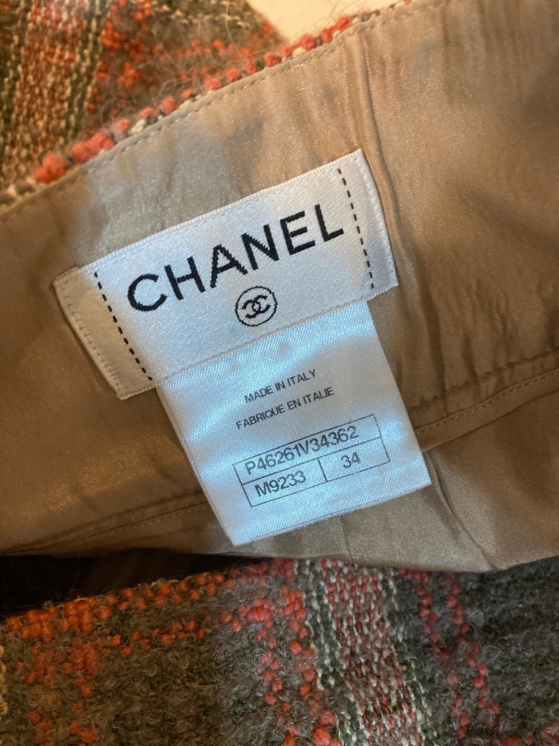 シャネル ツイード スカート マルチカラー