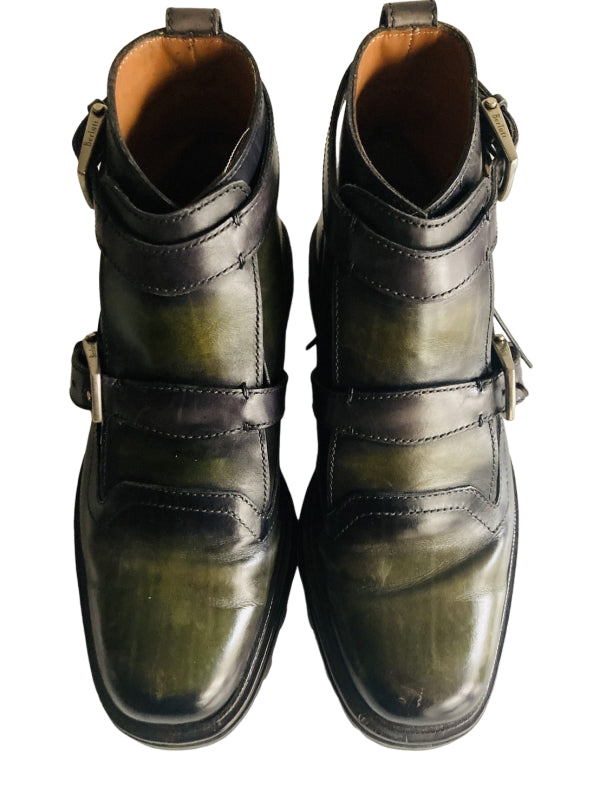 ベルルッティ パティーヌ グリーン ブーツ