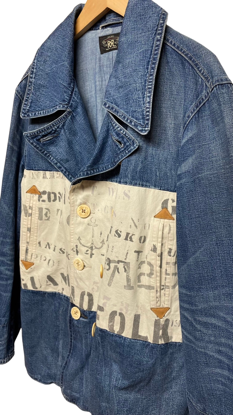 ダブルアールエル デニム ピーコート ヴィンテージ