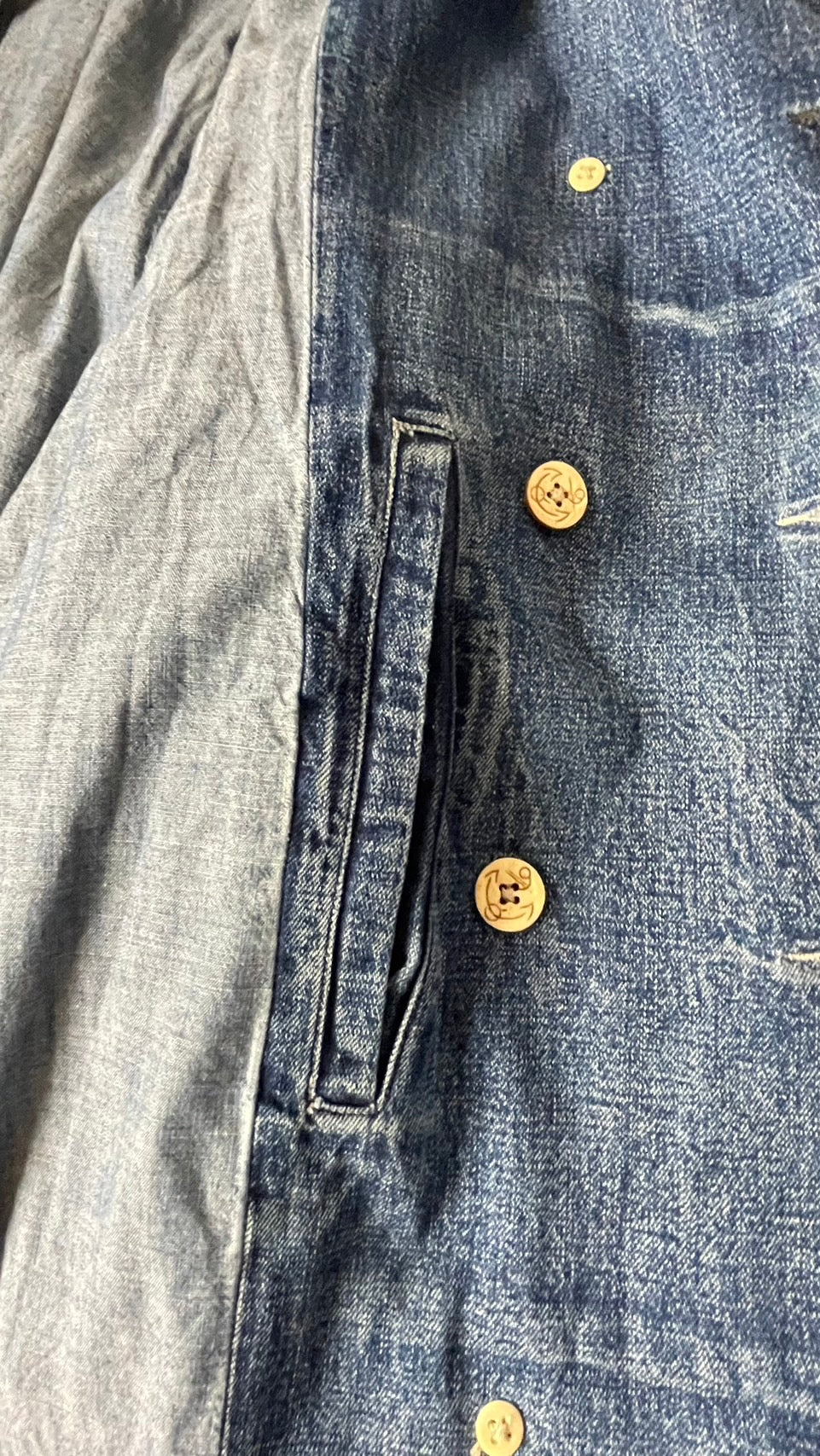 ダブルアールエル デニム ピーコート ヴィンテージ