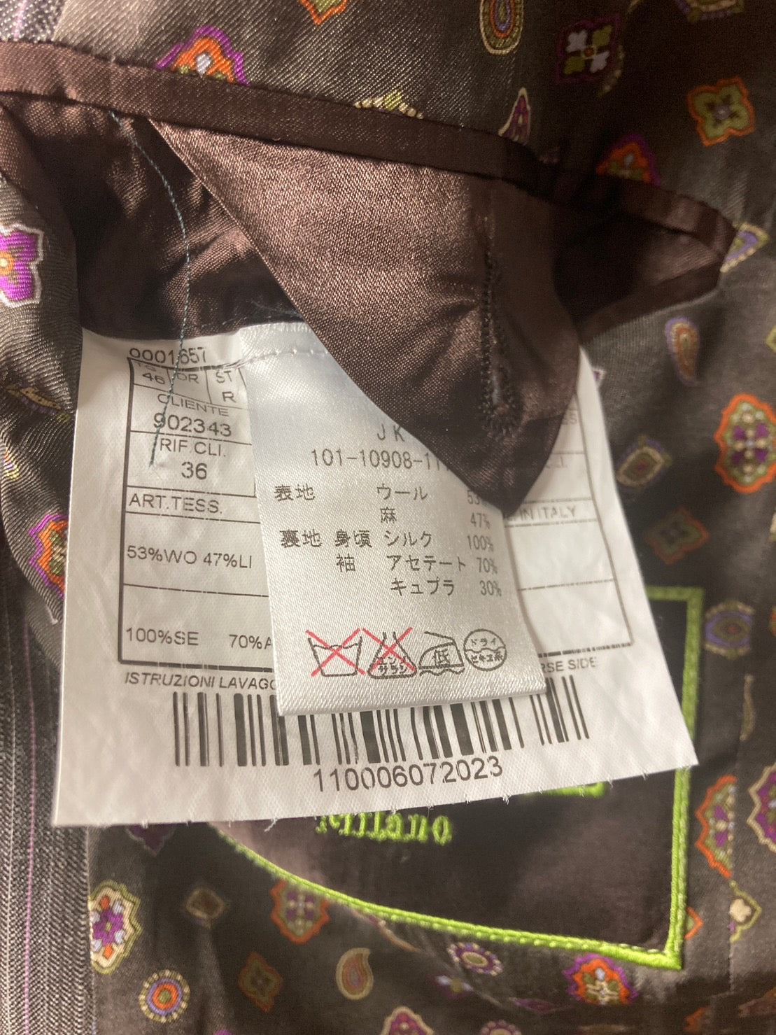 エトロ セットアップ スーツ グレー