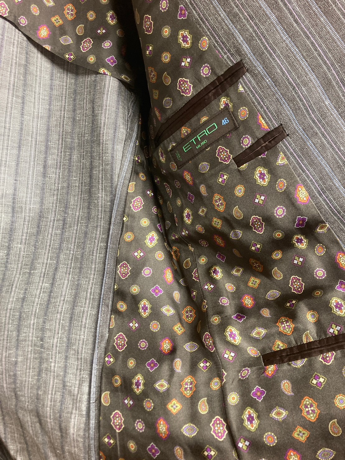 エトロ セットアップ スーツ グレー