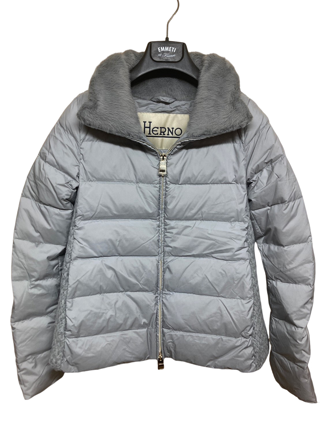 ヘルノ 切り替え ニット ダウン ジャケット